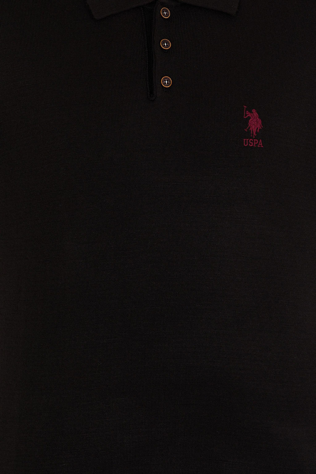 U. S. Polo Assn Мужской черный трикотаж с воротником-поло - U.s. polo assn фото 6