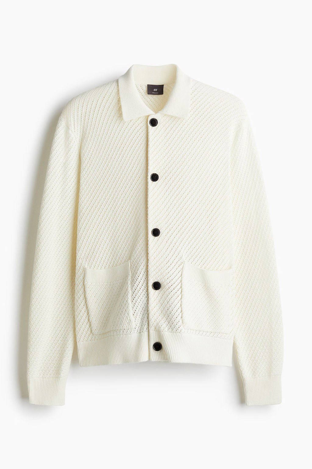 Cardigan en punto pointelle Regular Fit - H&m фото 5