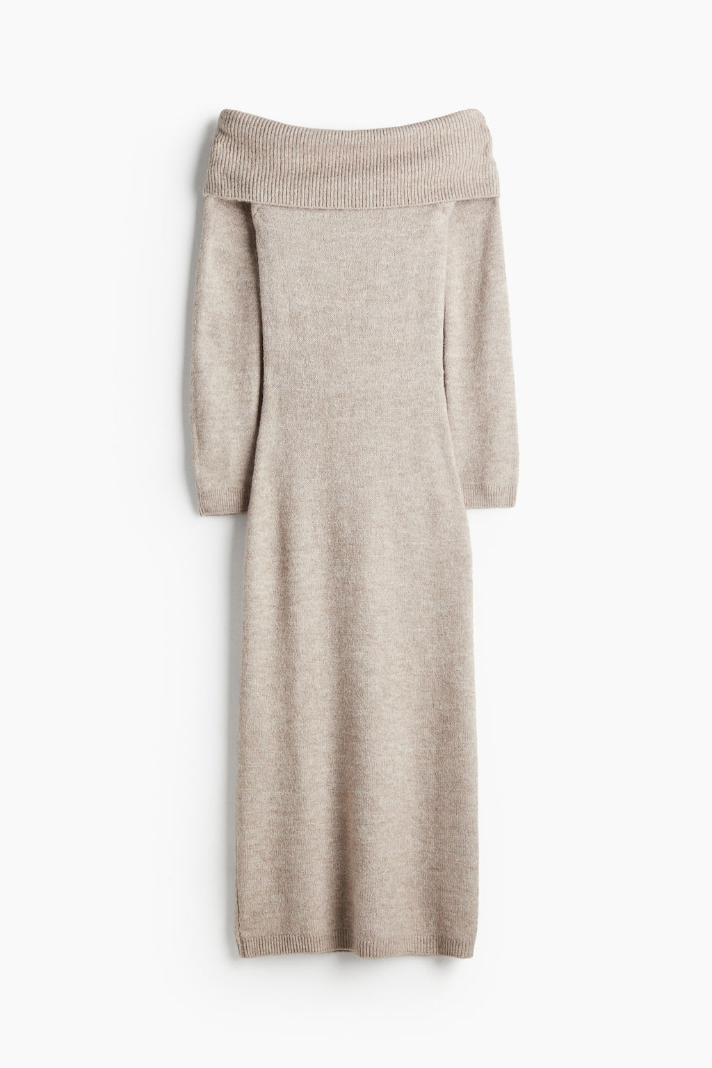 Vestido off-the-shoulder en punto fino - H&m фото 6
