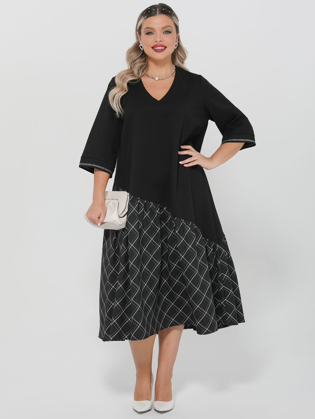 Платье 0345-1с черный матовый