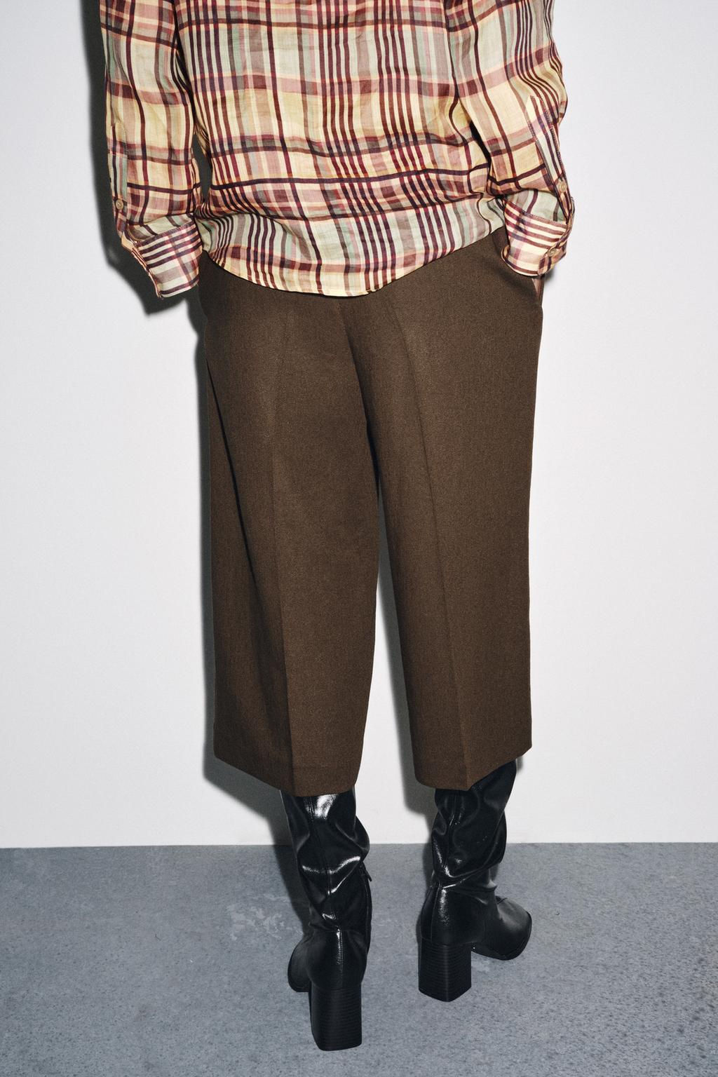 LINEN-BLEND LONG BERMUDA SHORTS ZW COLLECTION - Zara фото 3