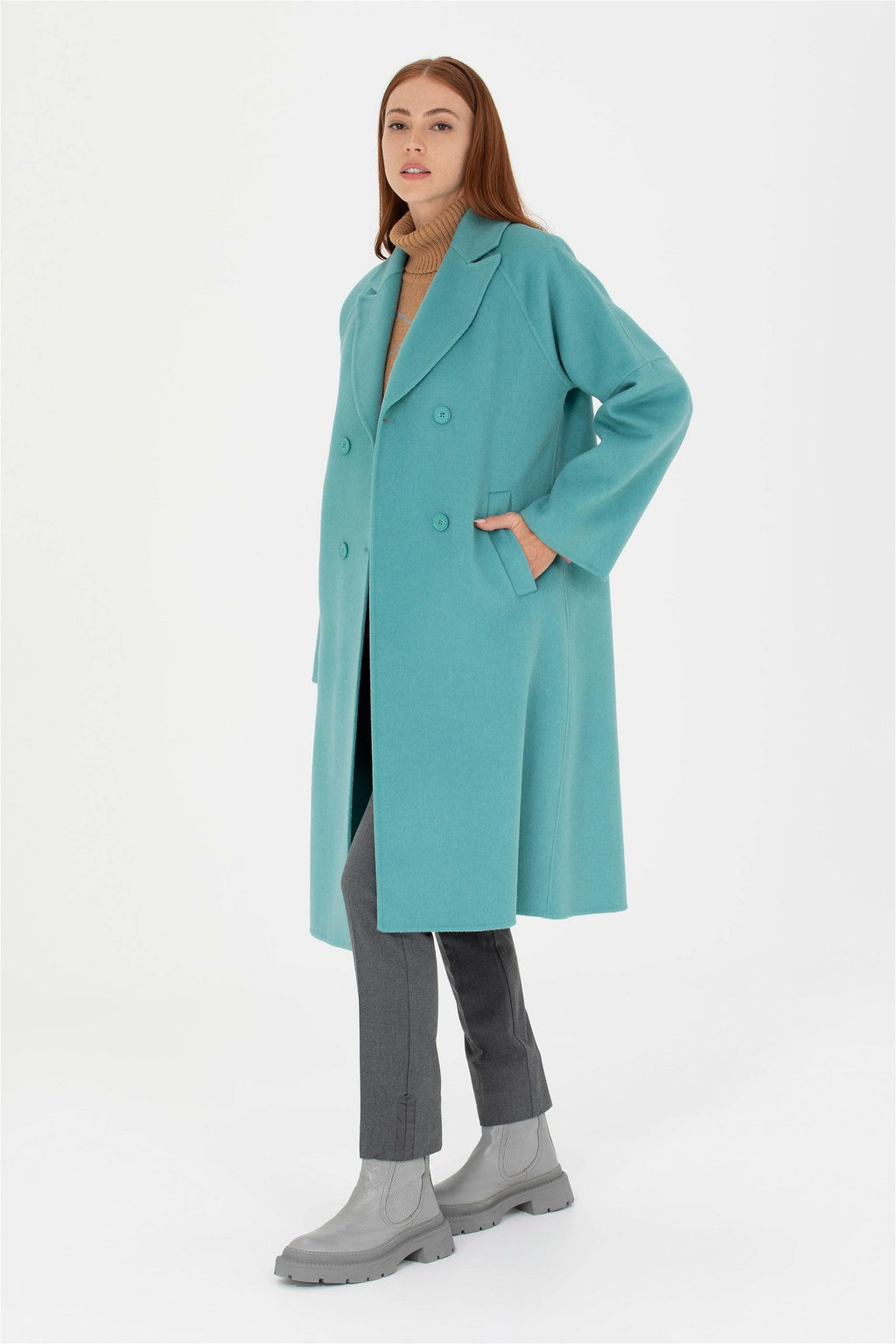 U. S. Polo Assn Женское мятное пальто с печатью - U.s. polo assn фото 10