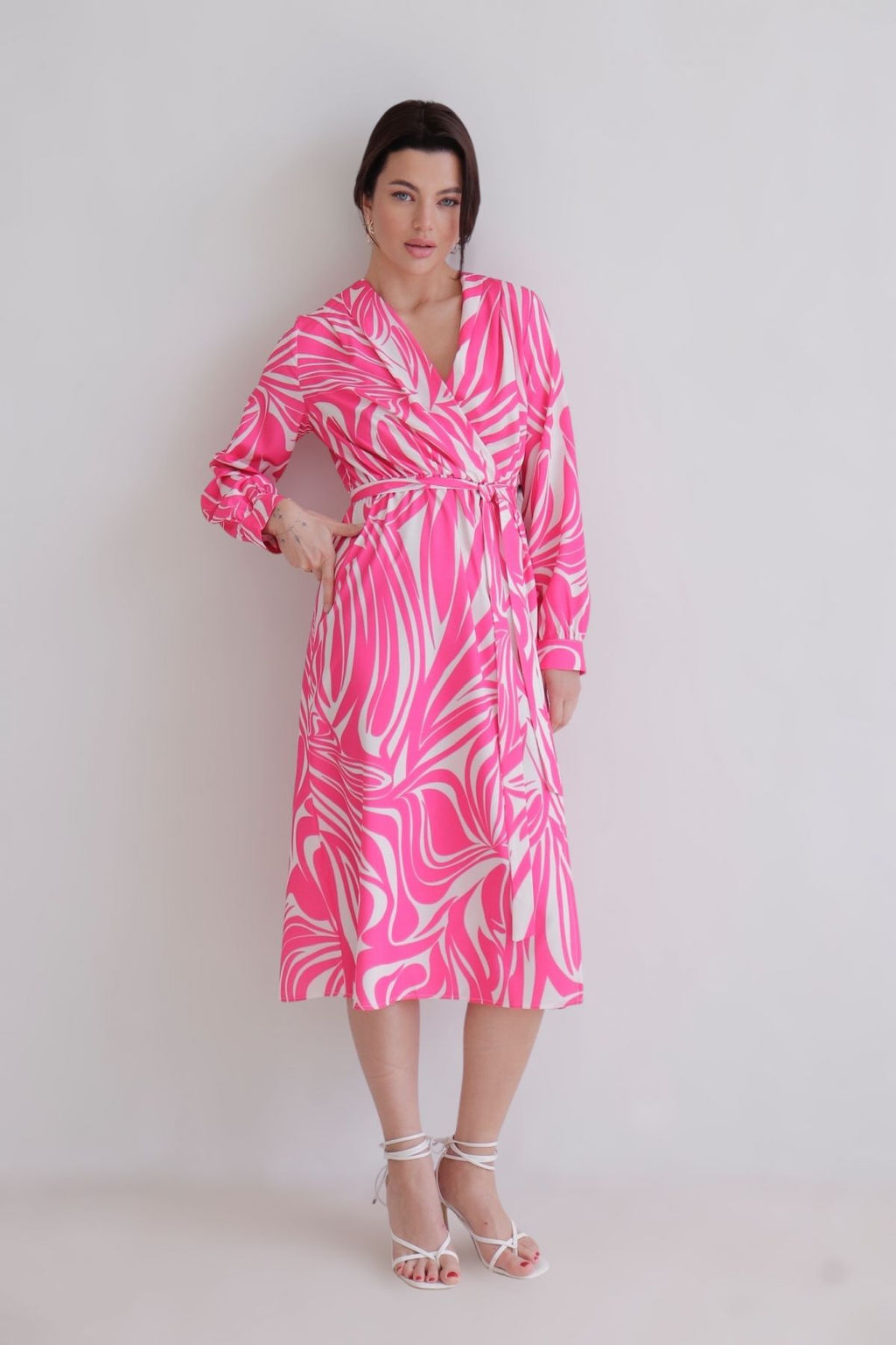 Martichelli Платье бело-розовое