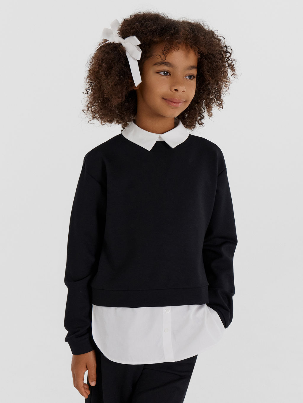 Джемпер для девочек в черном цвете