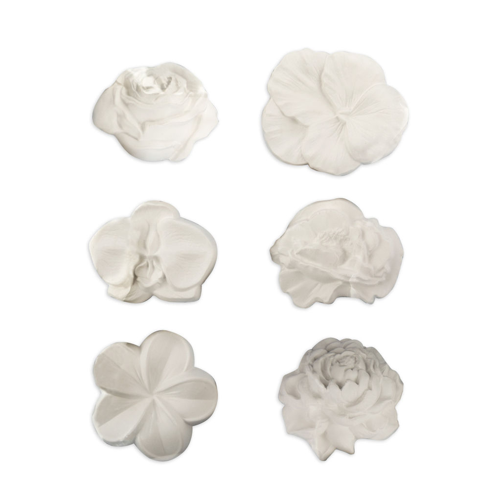 Заготовка для декорирования Love2art ВА-02 Набор заготовок для декорирования гипс 21 х 16 х 2 см 6 шт Цветы  фото 3
