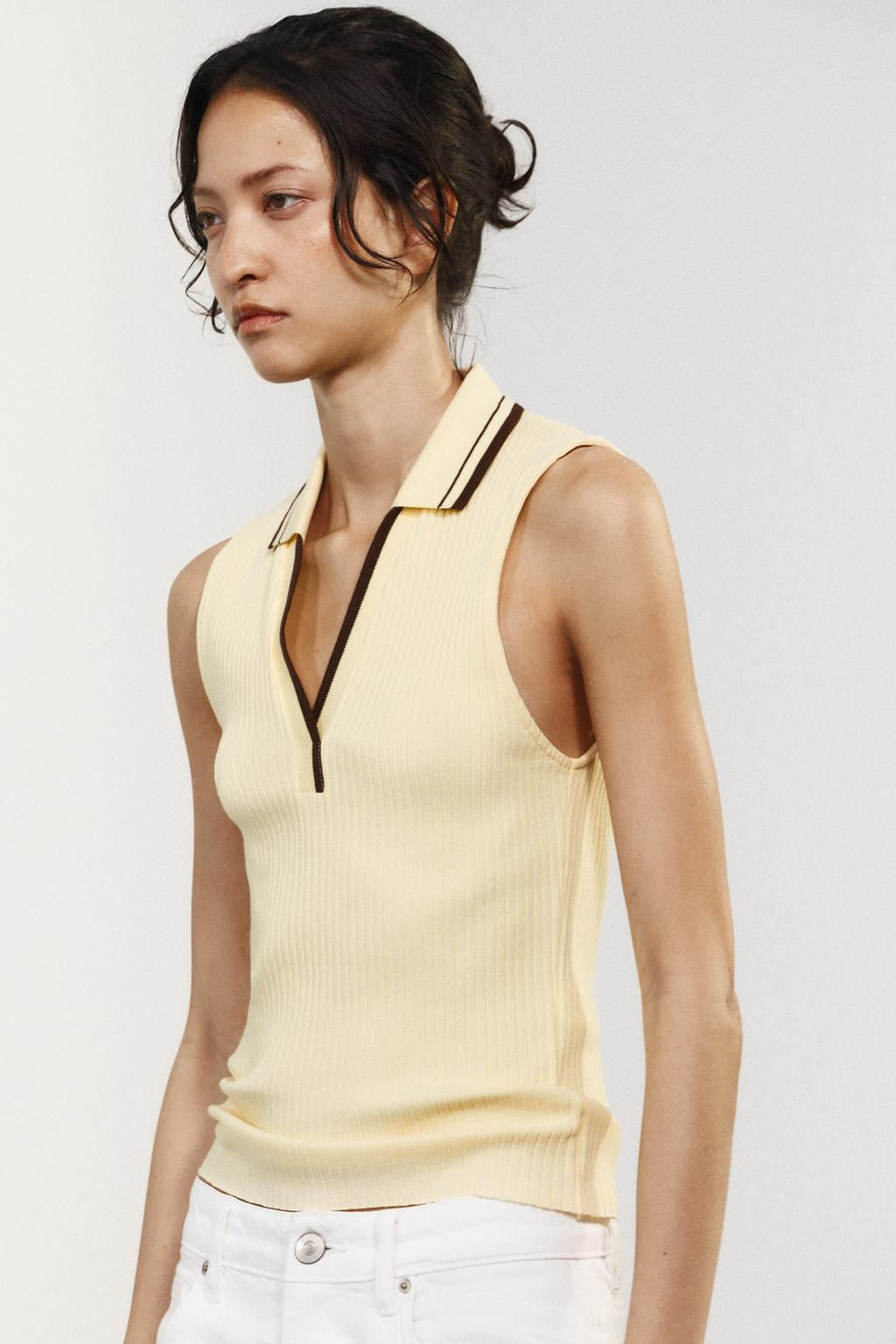 RIBBED POLO SHIRT - Zara фото 3