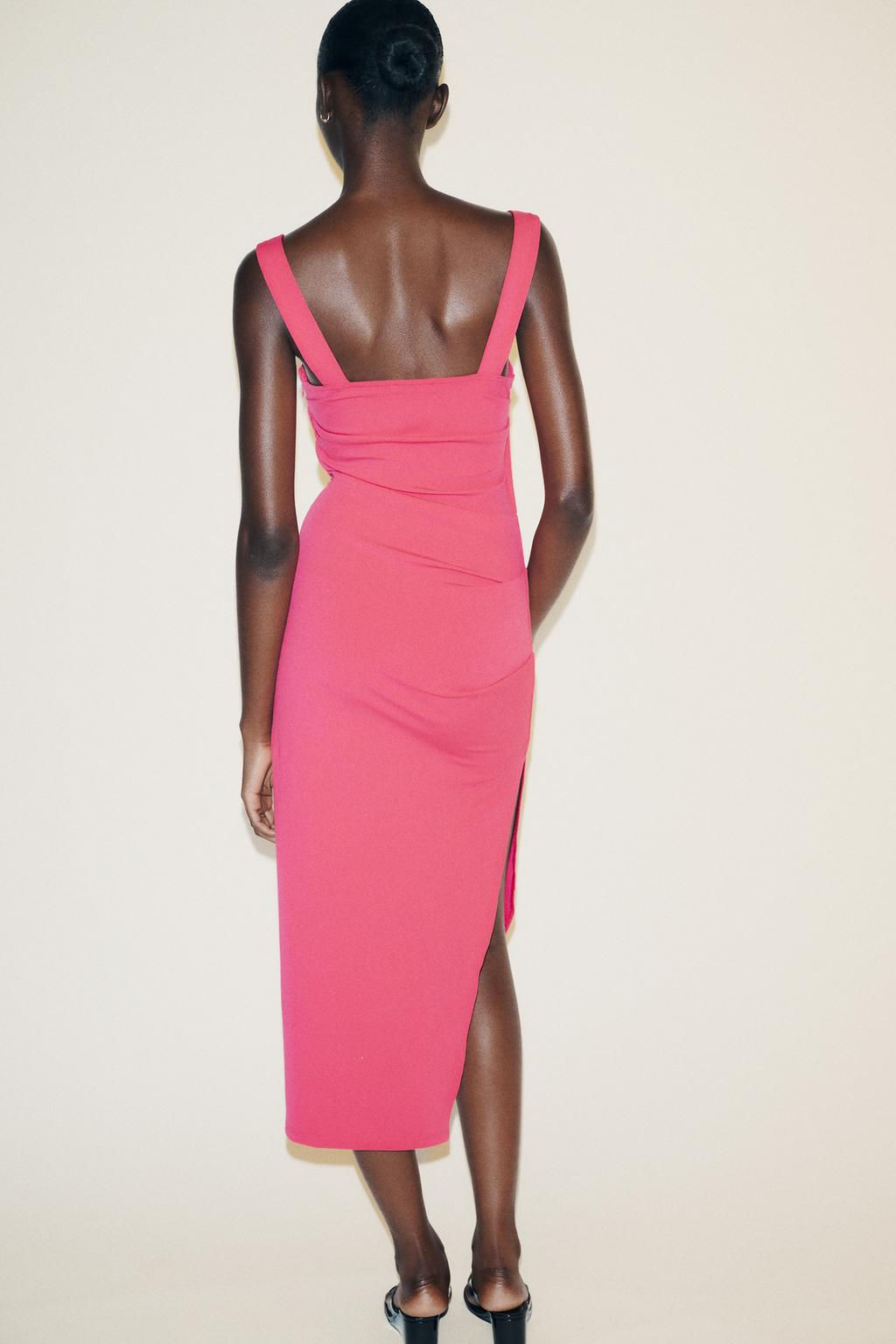 PLEATED MIDI DRESS - Zara фото 4