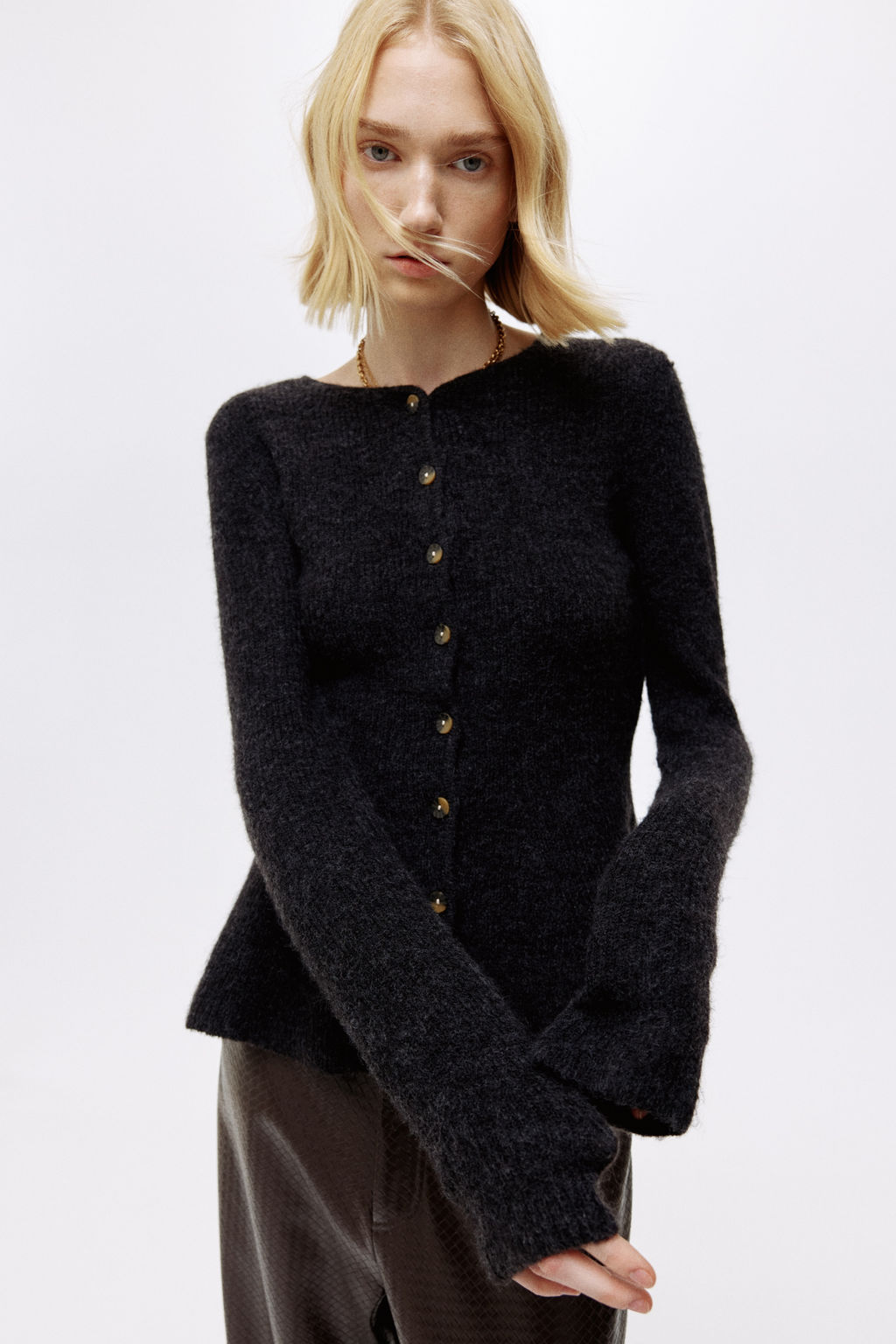 C?rdigan en punto de canal? con peplum - H&m фото 6