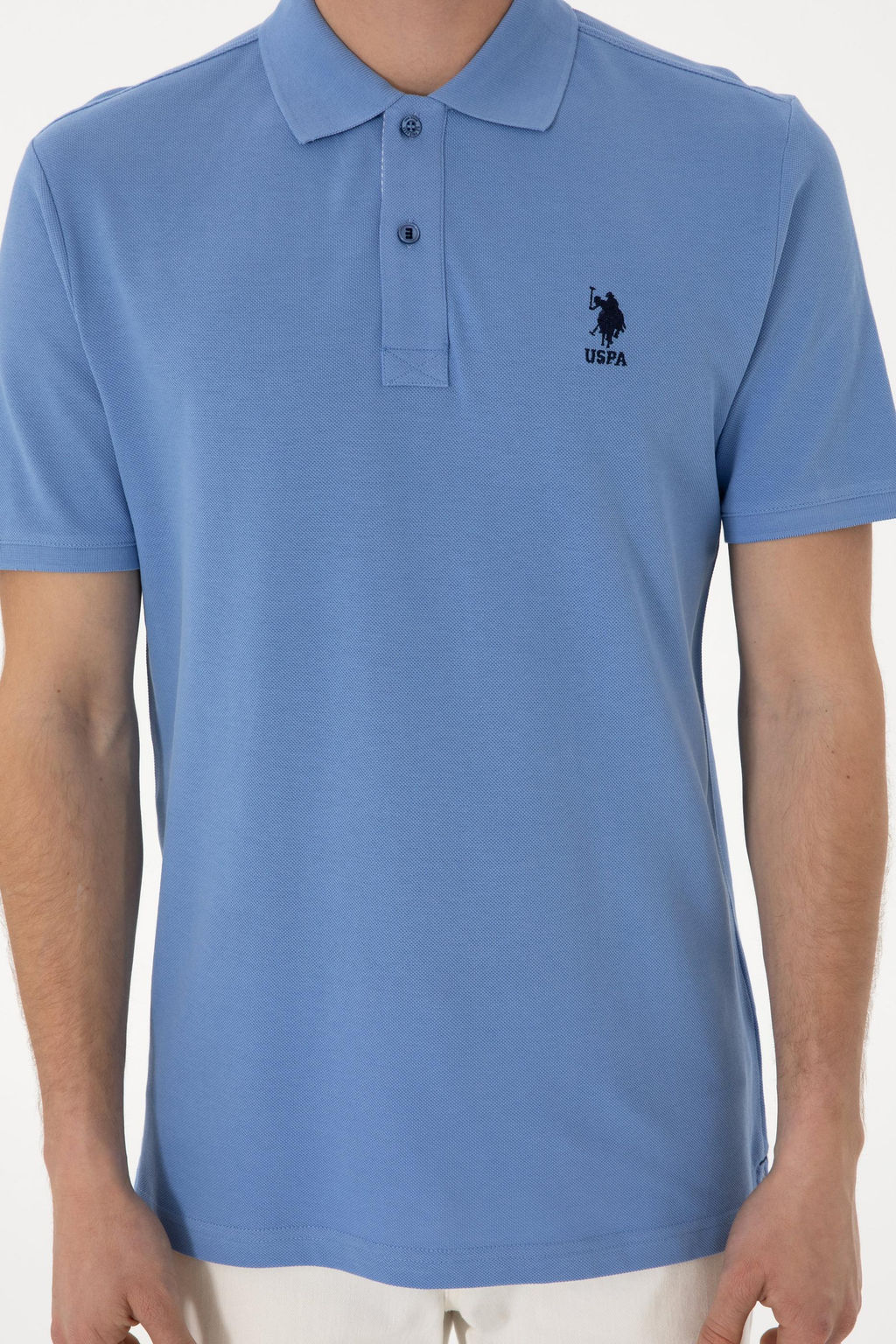 Erkek Regular Fit Polo Yaka Koyu Mavi Basic Ti__rt - U.s. polo assn фото 6