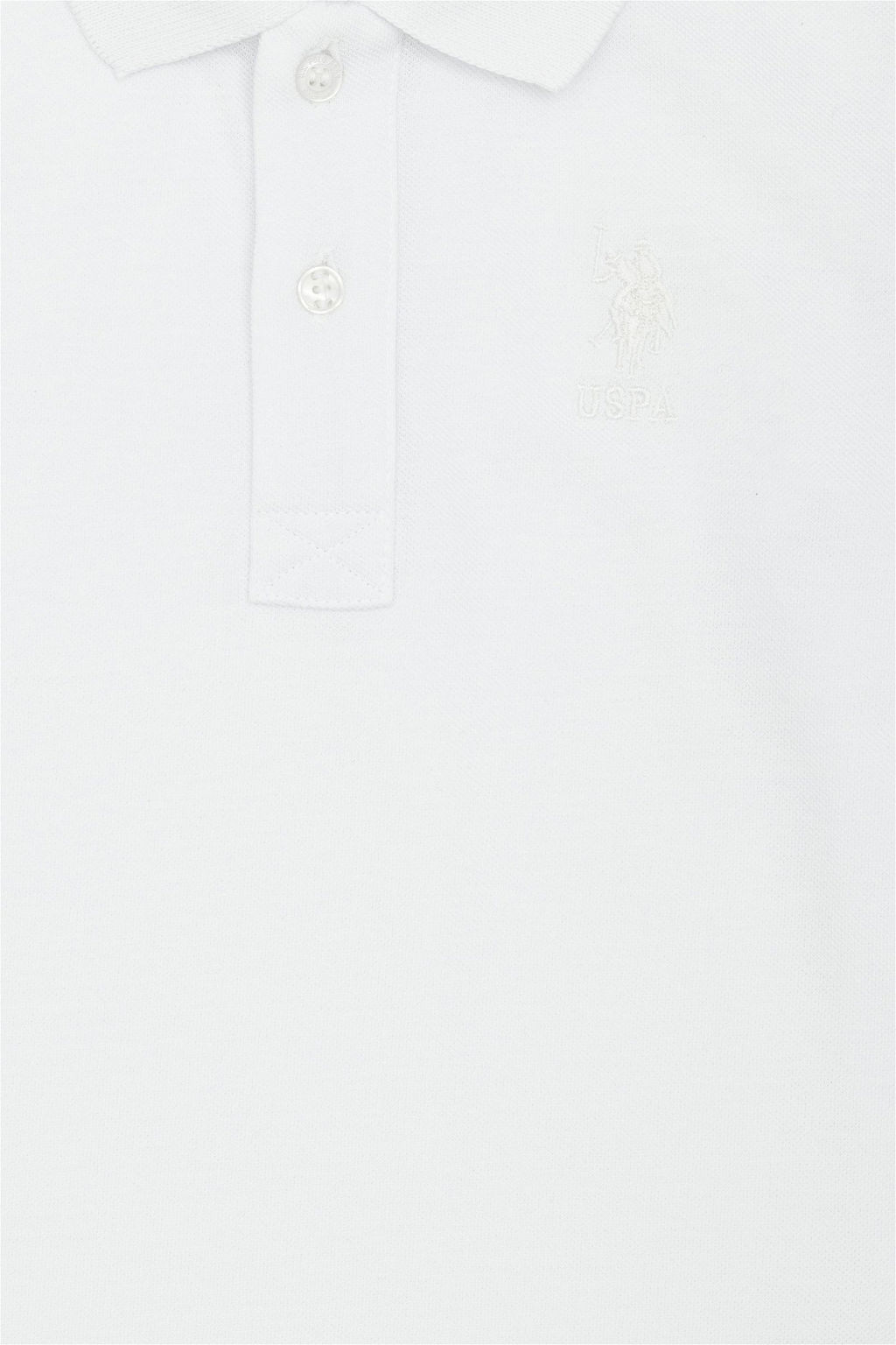 U. S. Polo Assn / Белый базовый свитшот с воротником-поло для мальчиков - U.s. polo assn фото 5