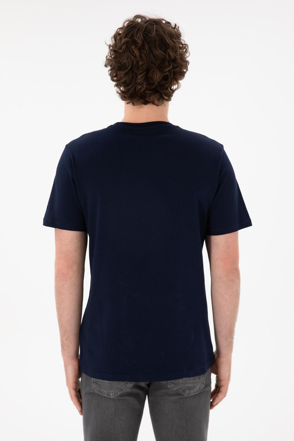 Erkek Regular Fit Bisiklet Yaka Lacivert Basic Ti__rt Sepette S_rpriz _ndirim - U.s. polo assn фото 6