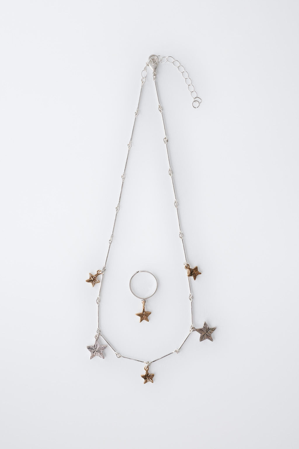 PACK OF STAR NECKLACE AND RING - Zara фото 4