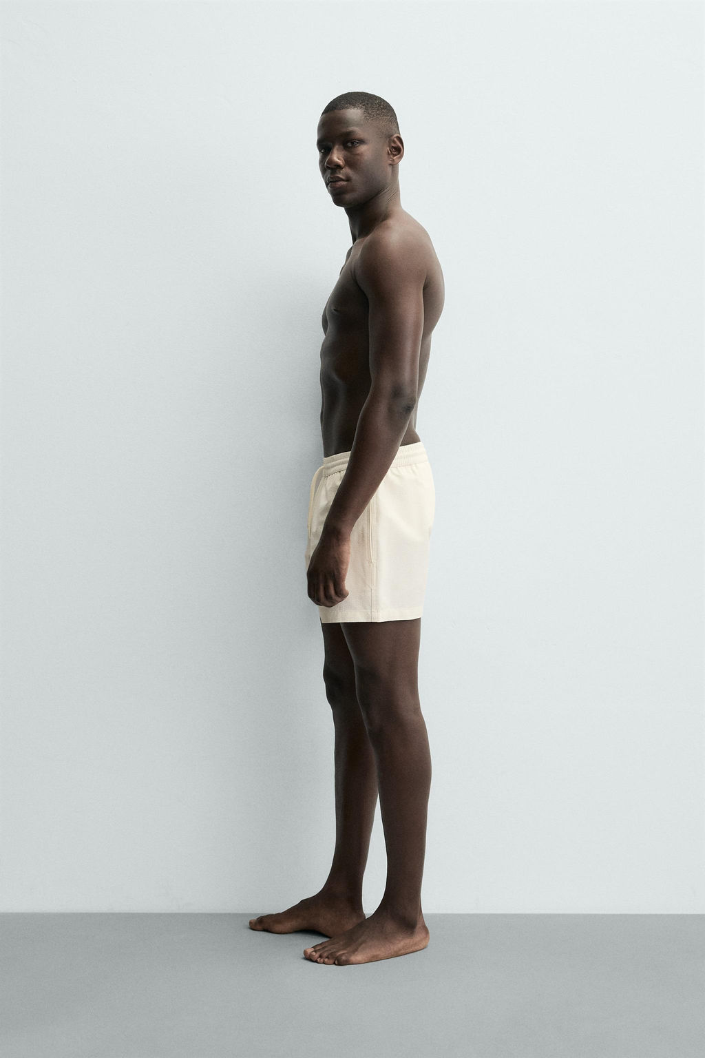 MID-LENGTH SEERSUCKER SWIMMING TRUNKS - Zara фото 13