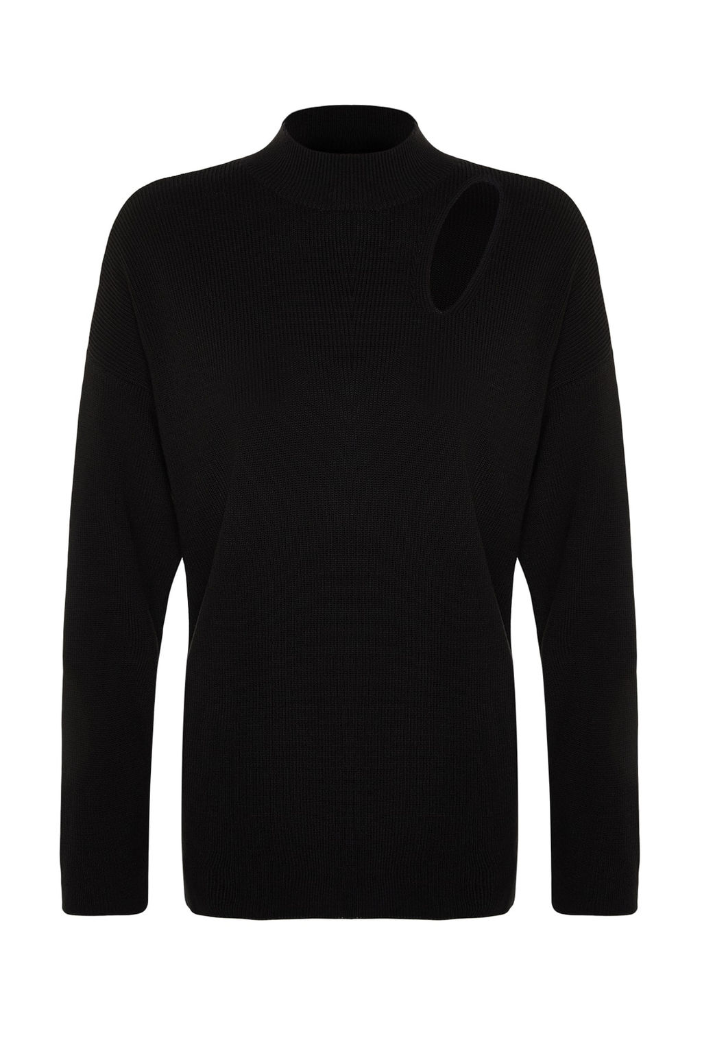 Vizon Genis Kal?p Pencere/Cut Out Triko Kazak TWOAW24KZ00342 - Trendyolmilla фото 13