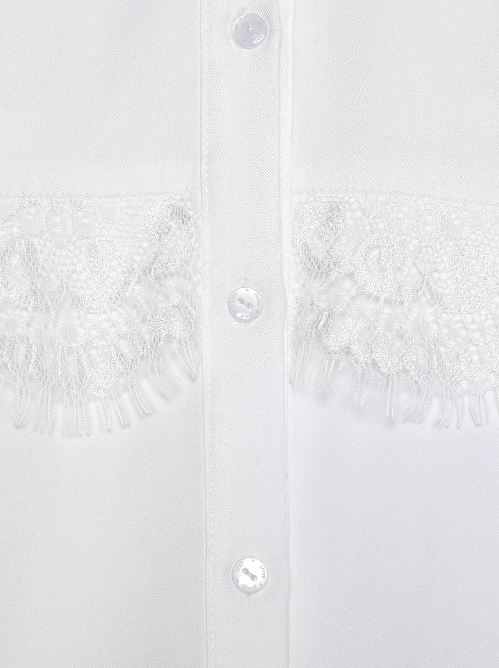 CONTE Однотонная рубашка из вискозы LBL 1036 off-white - Conte elegant фото 5