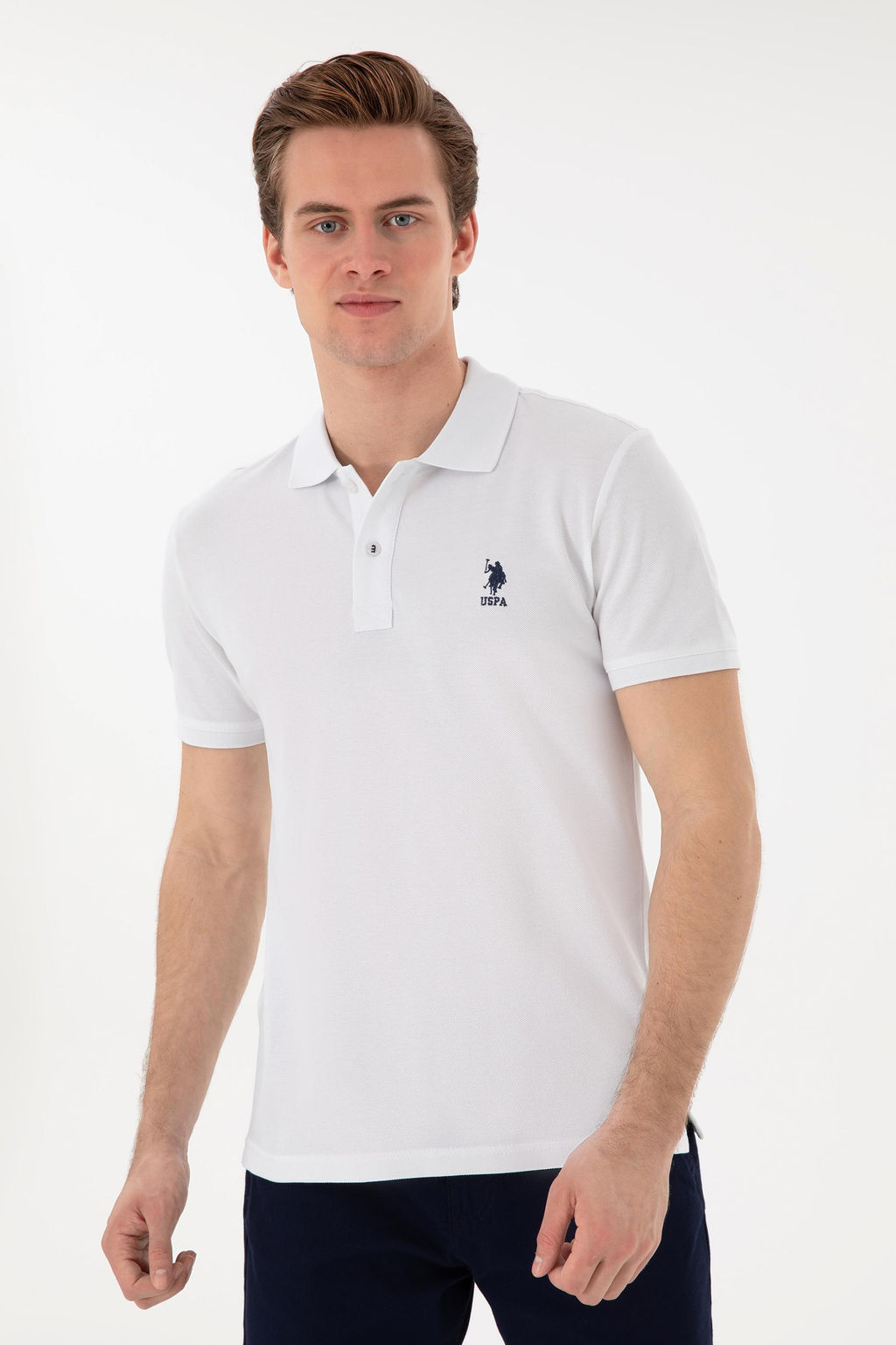 Erkek Slim Fit Polo Yaka Beyaz Basic Ti__rt Sepette S_rpriz _ndirim - U.s. polo assn фото 3