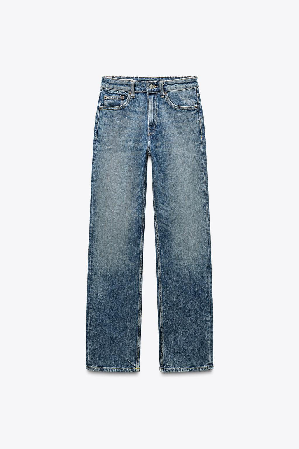 TRF STRAIGHT HIGH-WAIST JEANS - Zara фото 5