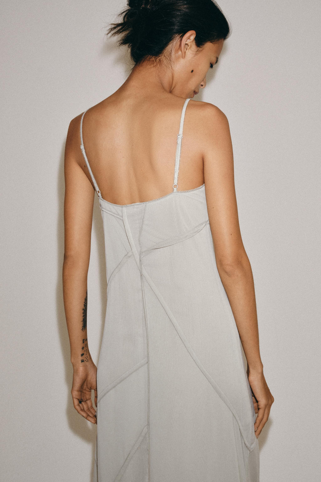 VESTIDO MIDI COMBINADO / Turquesa claro - Zara фото 4