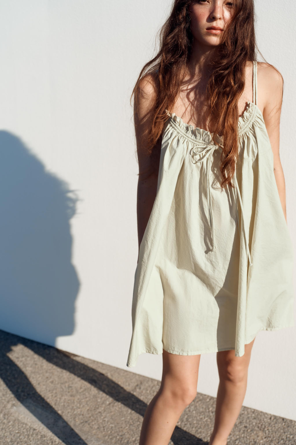 VESTIDO MINI POPEL?N TIRANTES / Verde claro - Zara фото 4