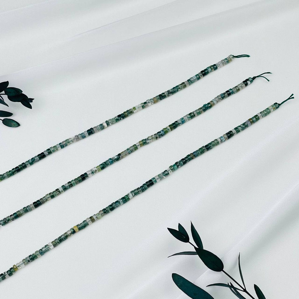 Бусины для украшений из мохового Агата 39 см