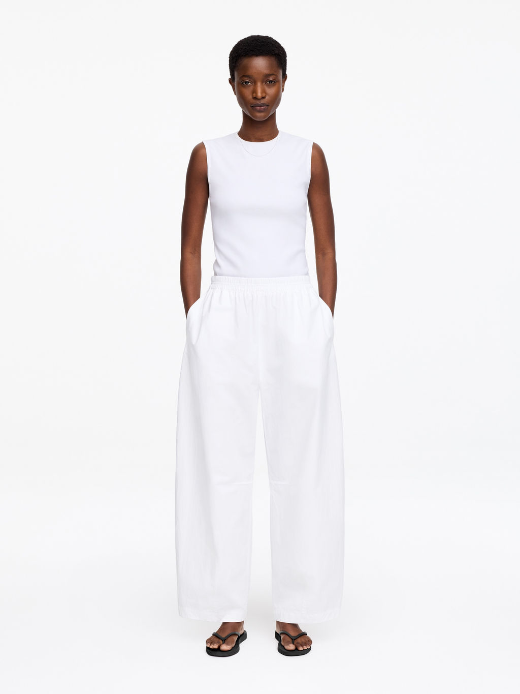 Pantalones de algod?n con pernera de barril - H&m фото 5
