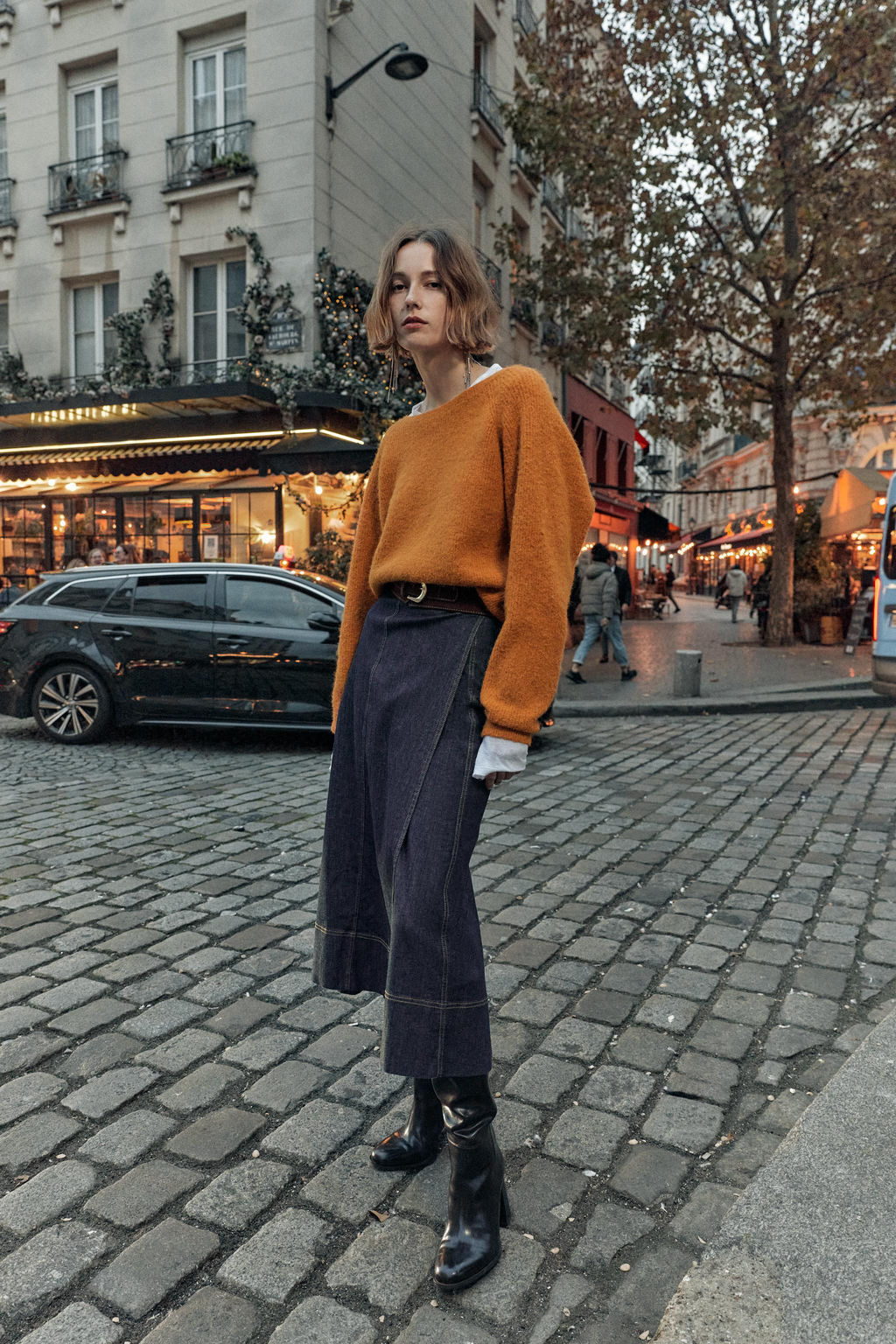 Z1975 MIDI DENIM WRAP SKIRT WITH BELT