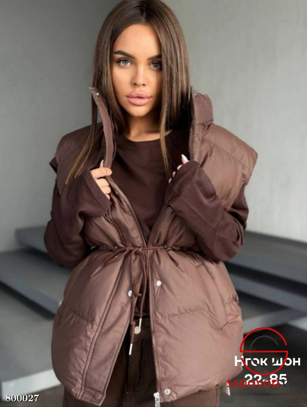 Жилетка женская на молнии и пуговицах - Bruno фото 3
