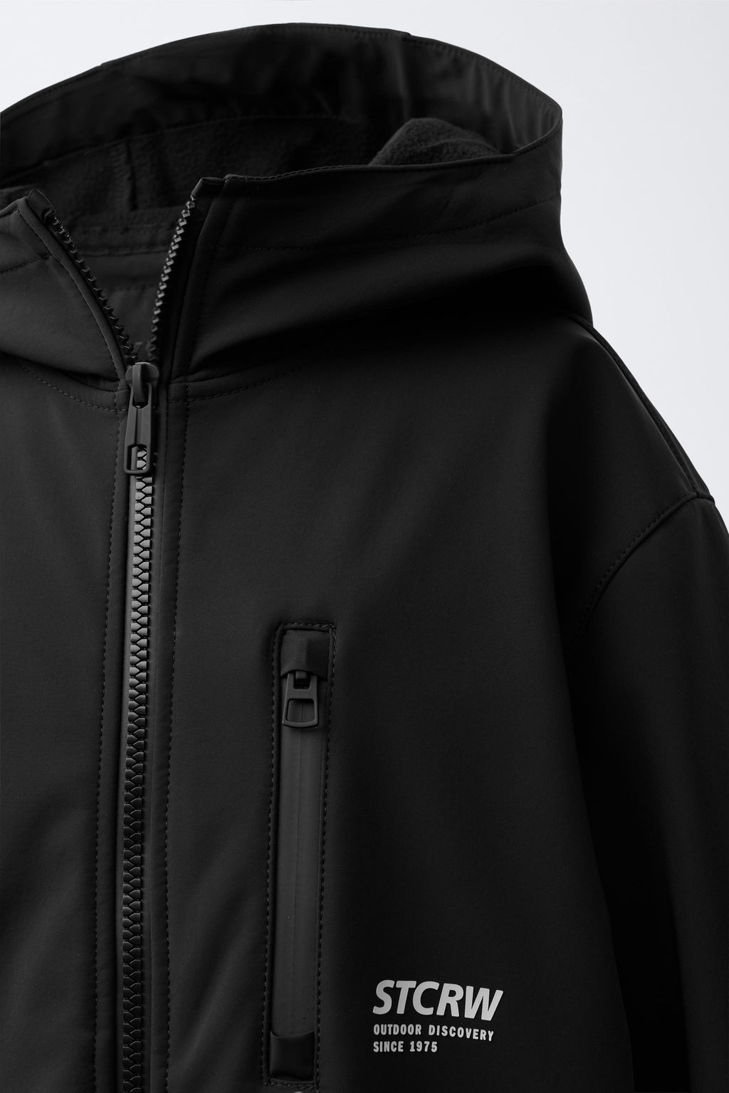 WATER-REPELLENT HOODED LINED TECHNICAL JACKET - Zara фото 5