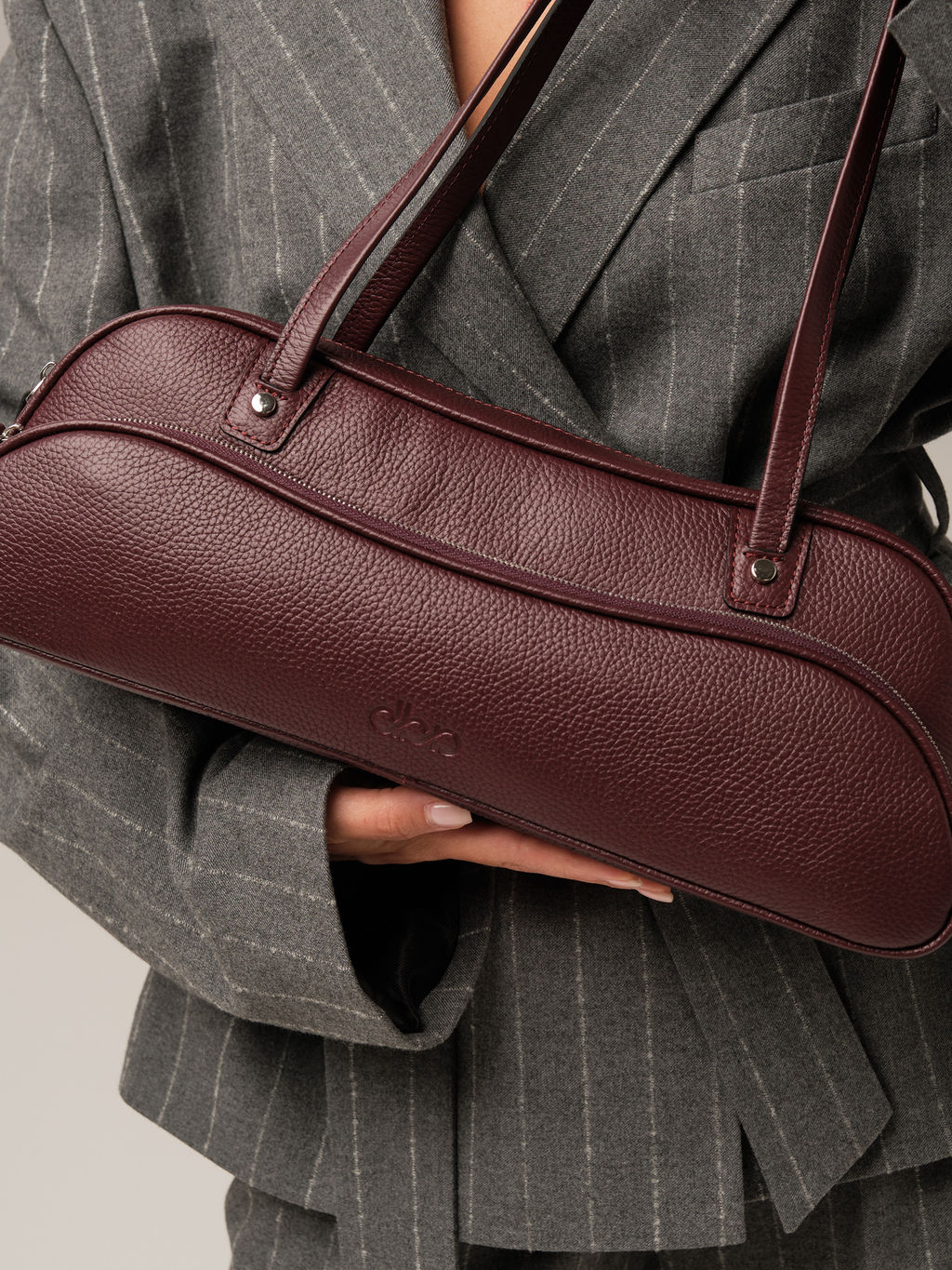 Кожаная сумка Roxy DBR 31186 зимняя вишня фото 4