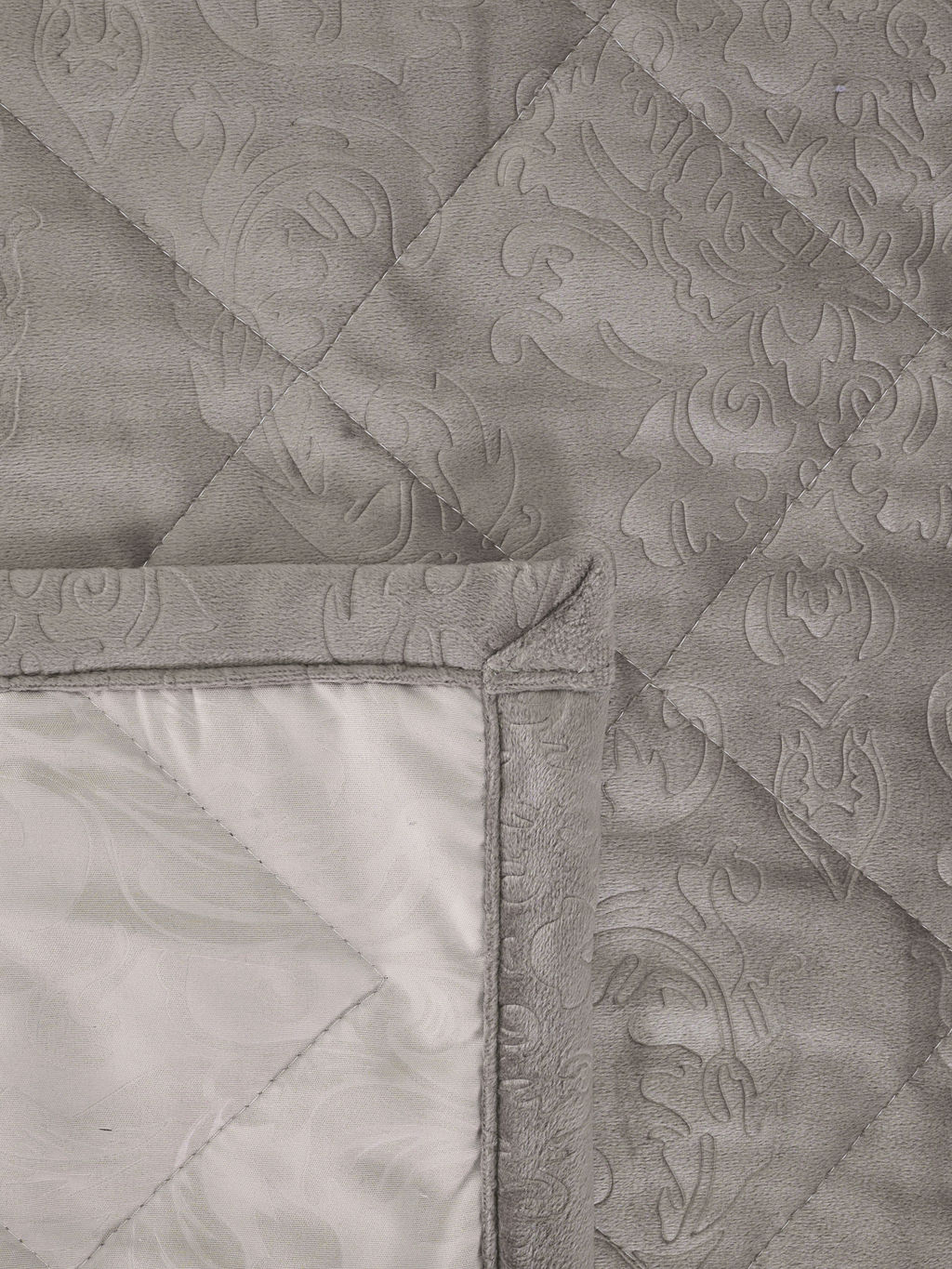 Набор покрывало и чехлы на подушку - Кристалл, цвет какао 220x240