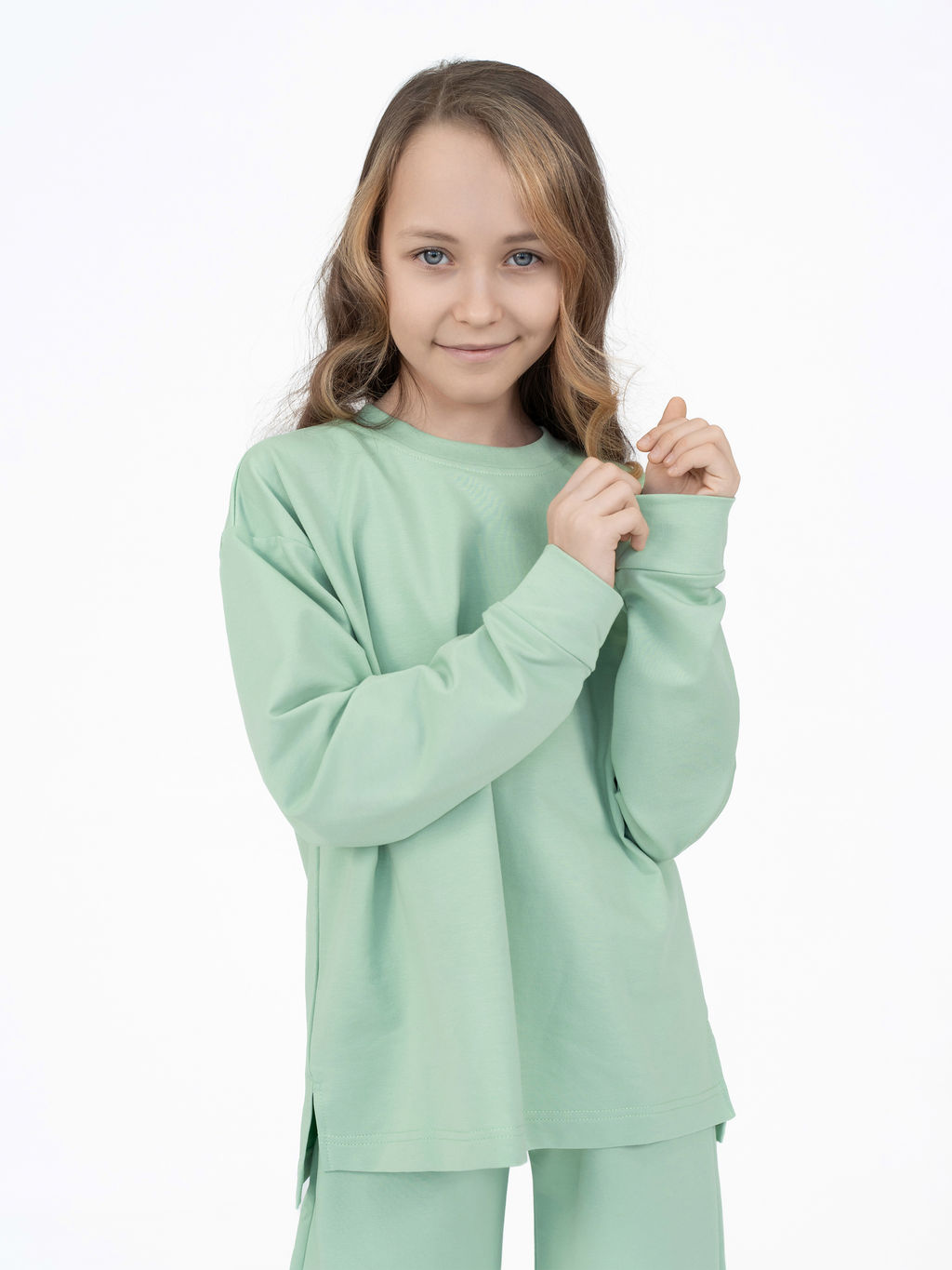 Костюм детский для девочки зеленый дым