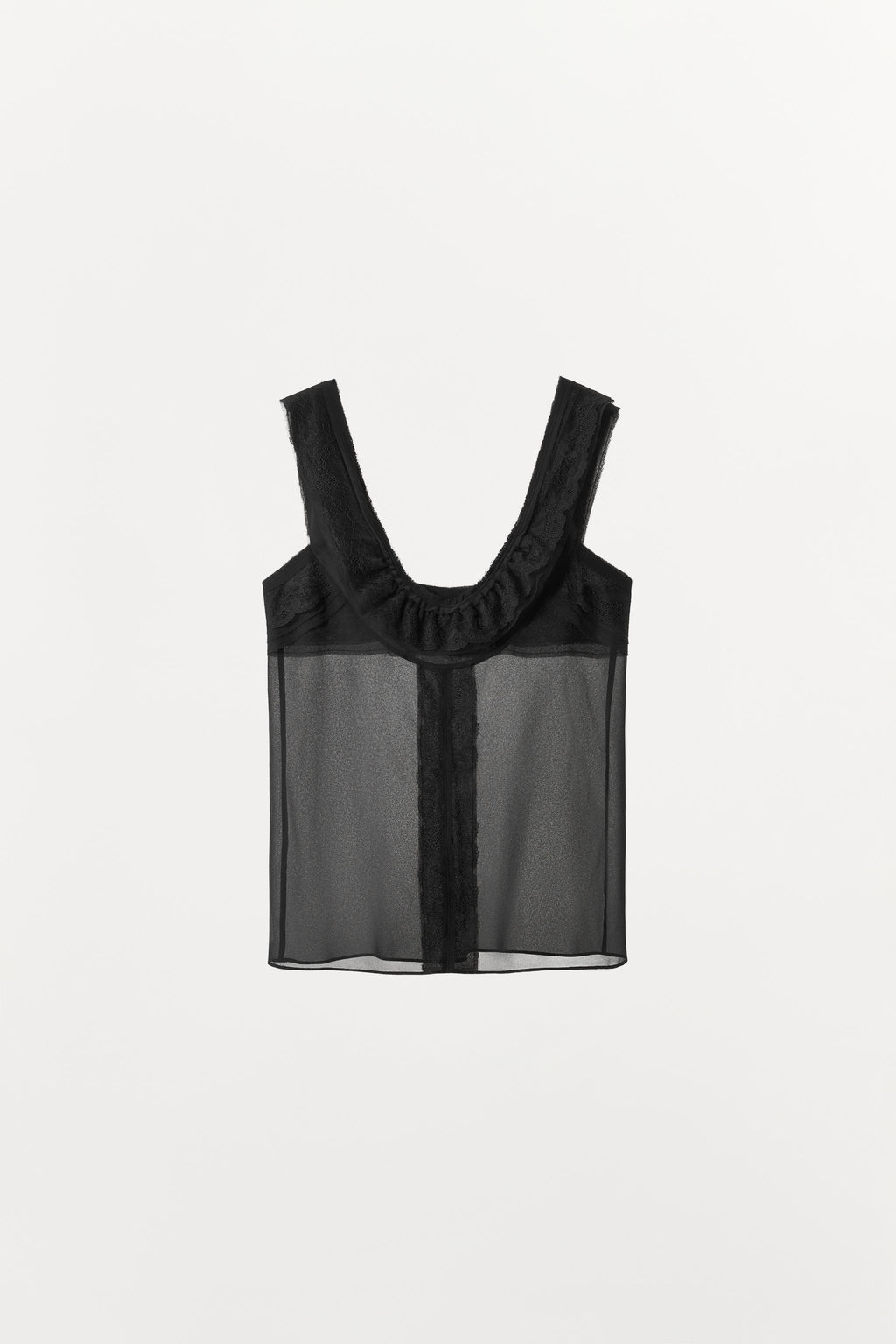 TOP LENCERO ENCAJE ZW COLLECTION / Negro - Zara фото 8