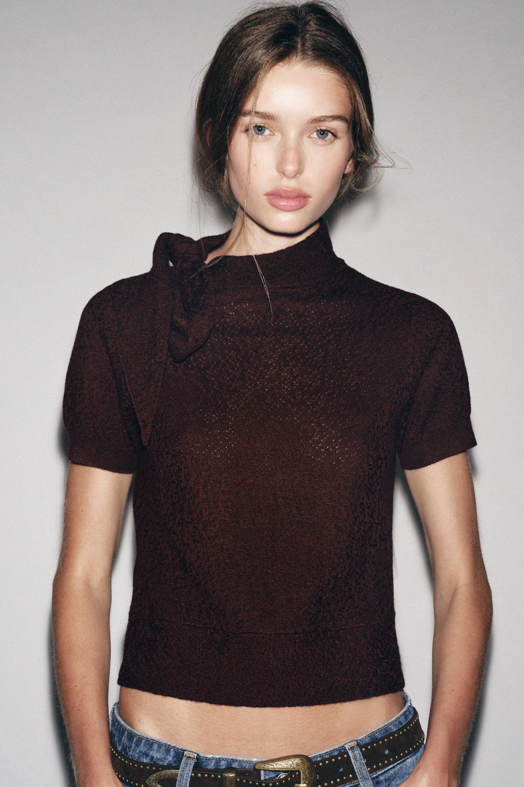 KNOTTED KNIT TOP - Zara фото 3