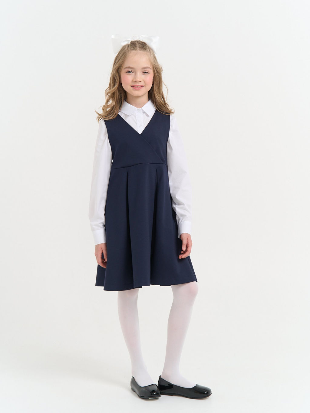 Сарафан приталенный Синий 7+ - Bungly фото 8