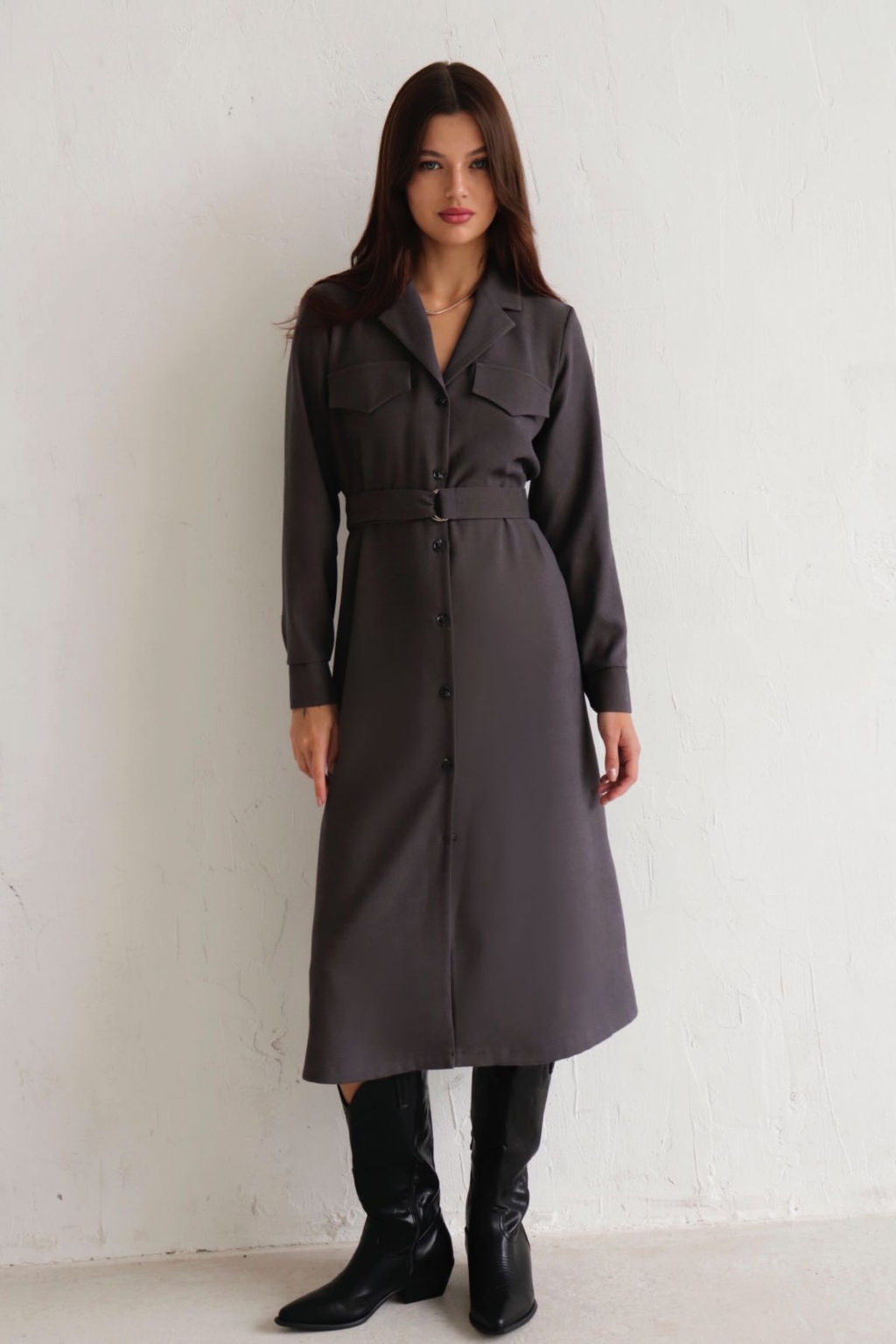 Платье-рубашка с английским воротником - Martichelli фото 175