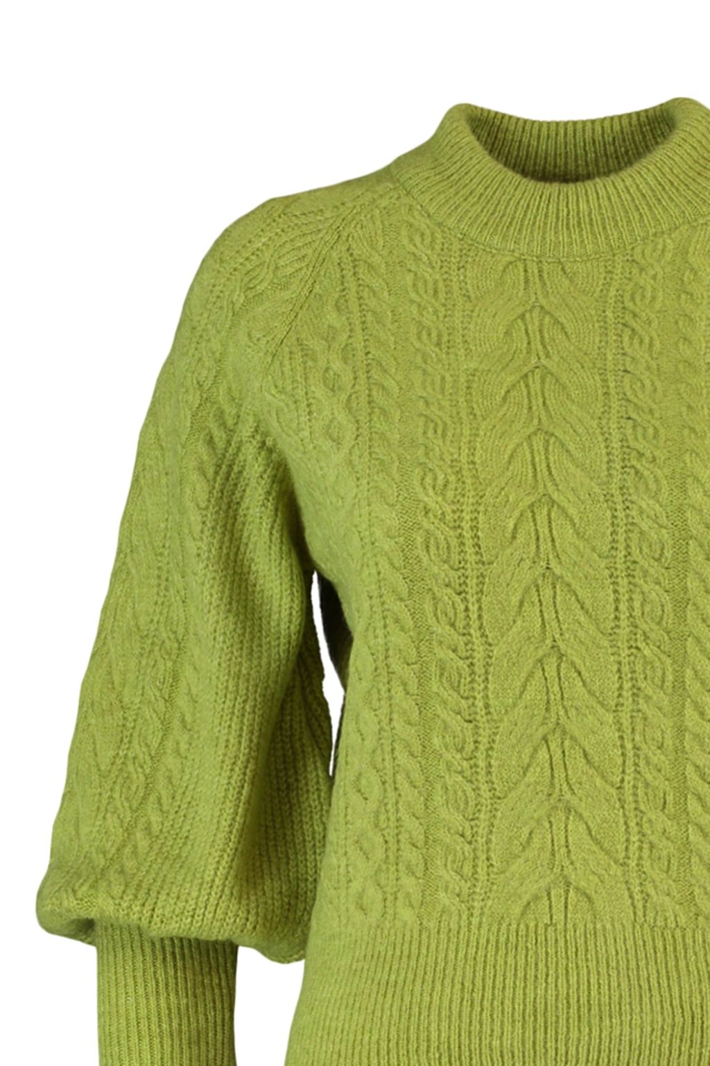 Yesil Yumusak Dokulu Sac Orgulu Triko Kazak TWOAW21KZ0109 - Trendyolmilla фото 8