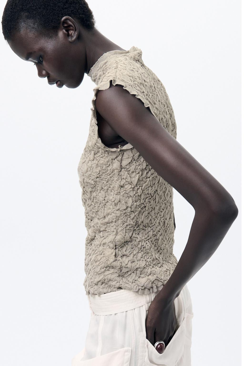 CREASED-EFFECT KNIT TOP - Zara фото 5