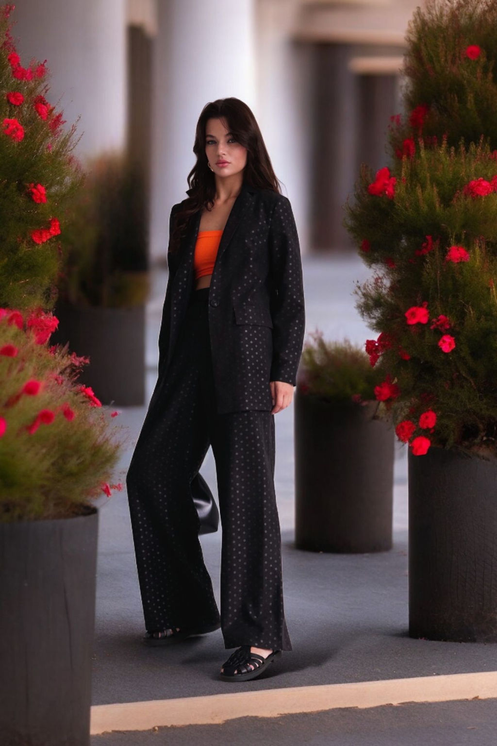 9850 Костюм брючный чёрный - Martichelli фото 14