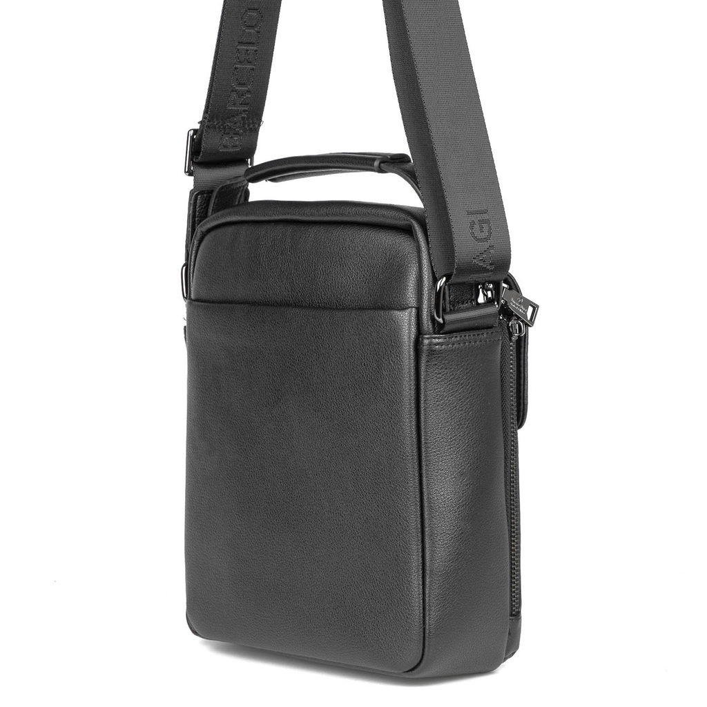 1312-2A black, мужская сумка "Мессенджер" из экокожи Barcelo Biagi