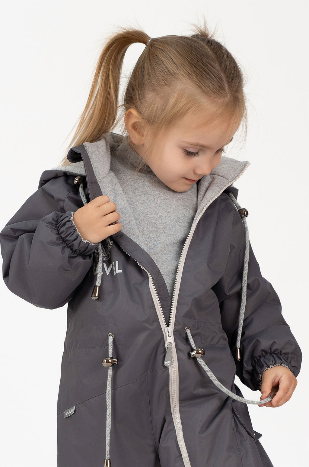 Комбинезон демисезонный серый