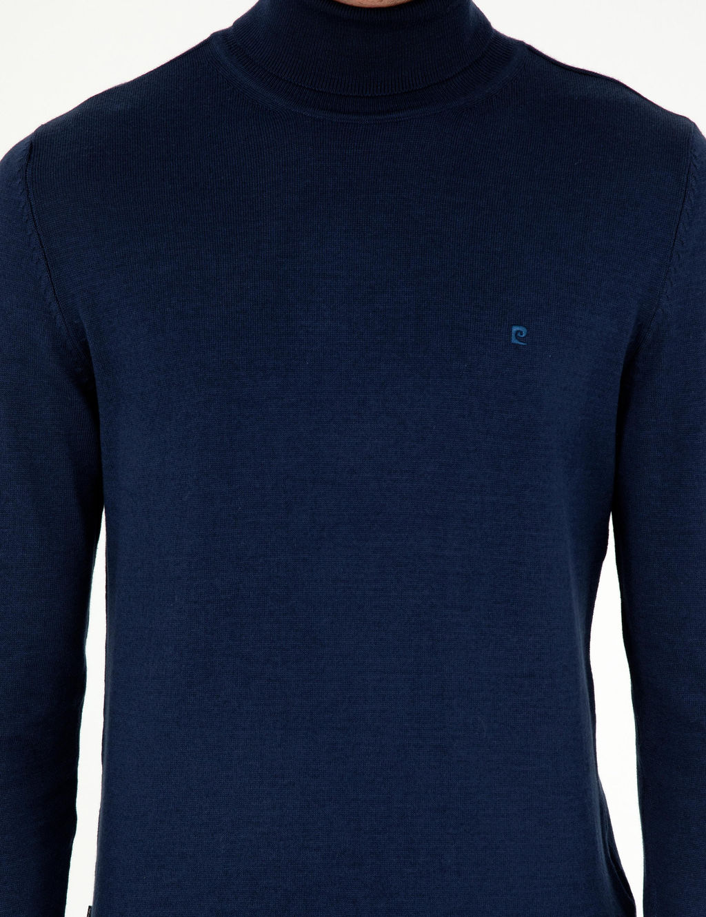 A__k Lacivert Slim Fit Bal_k__ Yaka Basic Triko Kazak - Pierre cardin фото 6
