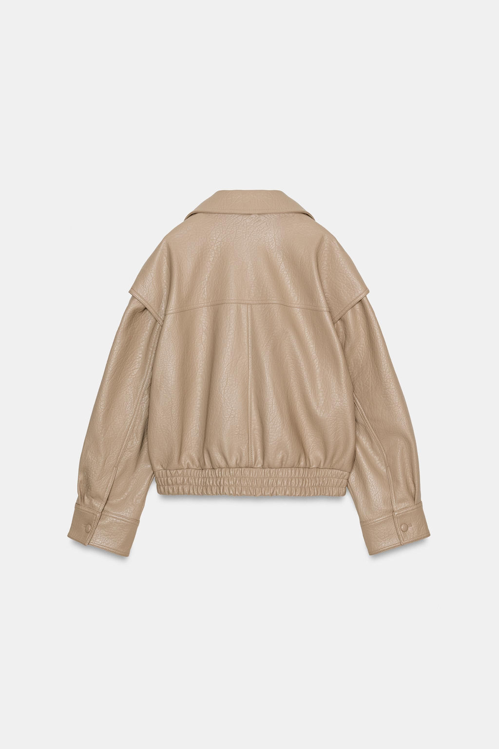 CHAQUETA BOMBER EFECTO PIEL / Piedra - Zara фото 8