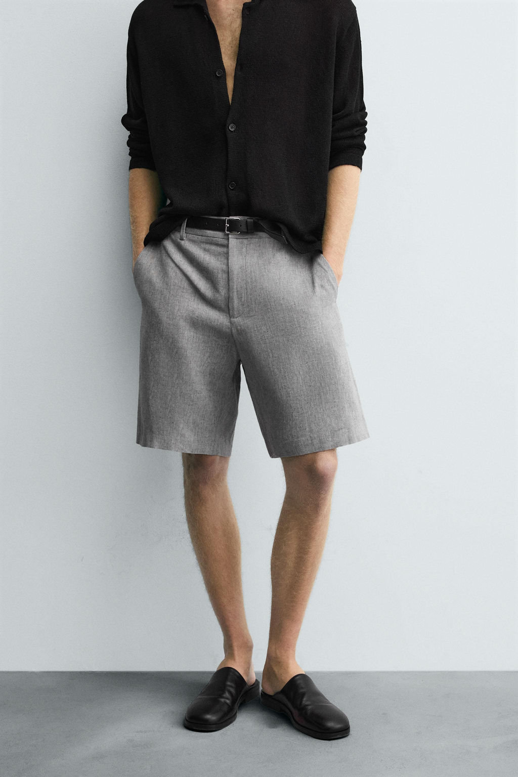 COTTON/LINEN BERMUDA SHORTS - Zara фото 2