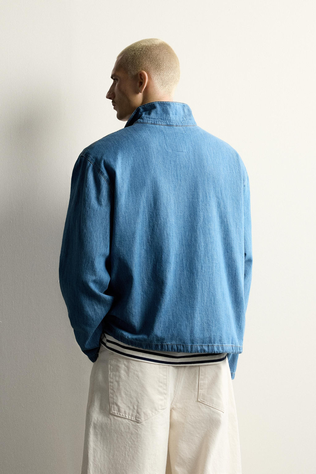 CAMISA POLO DENIM LIGERO LAVADO / Azul claro - Zara фото 3