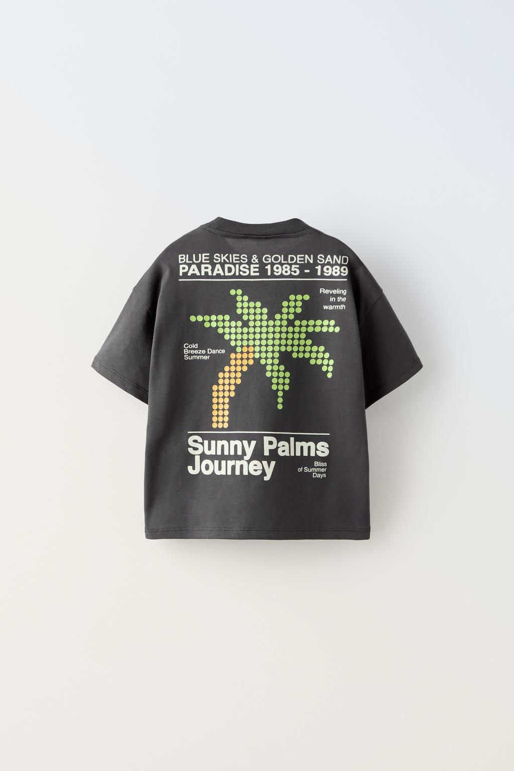 PALMIYE DESENLI KOLSUZ T-SHIRT - Zara фото 2