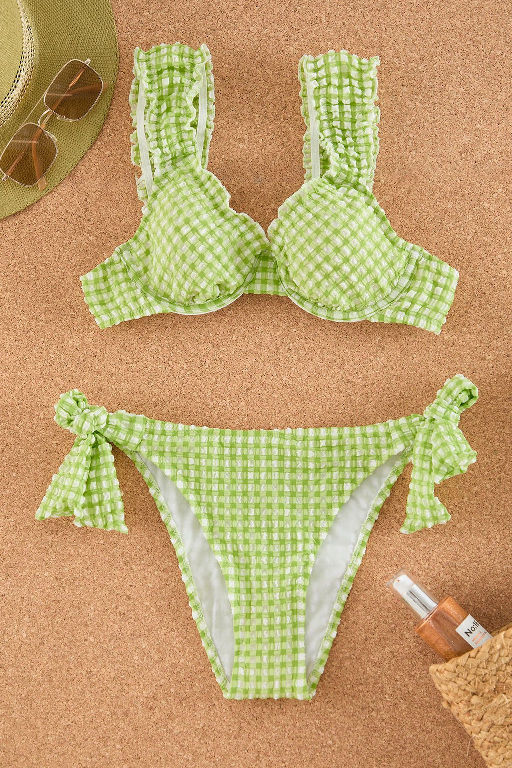 TRENDYOLMILLA Potikare Desenli Bralette Dokulu Regular Pretty Bikini Tak?m? TBESS25BT00035 фото 6