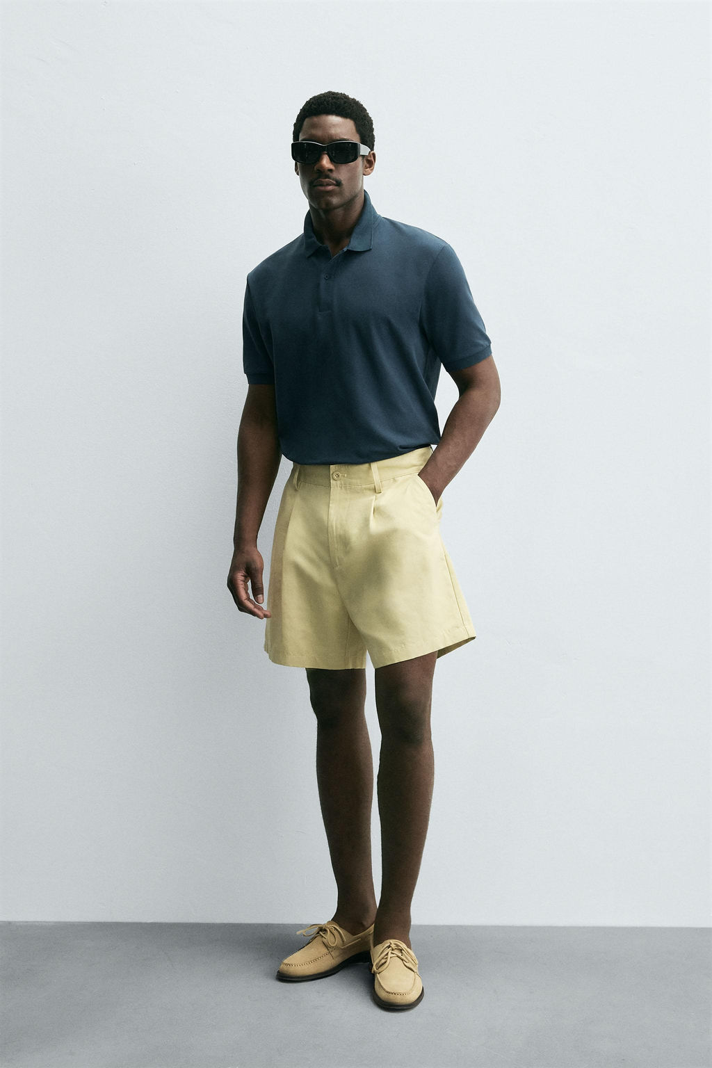 TEXTURED PIQU_ POLO SHIRT