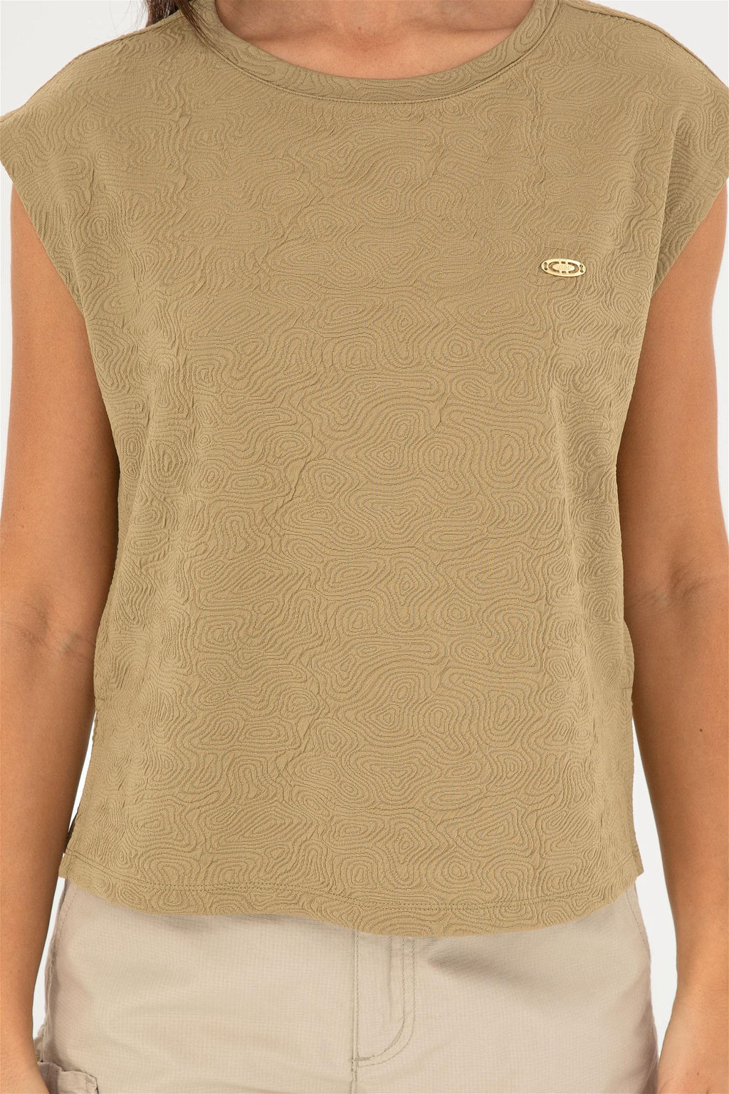 U. S. Polo Assn / Женская футболка цвета хаки - U.s. polo assn фото 6