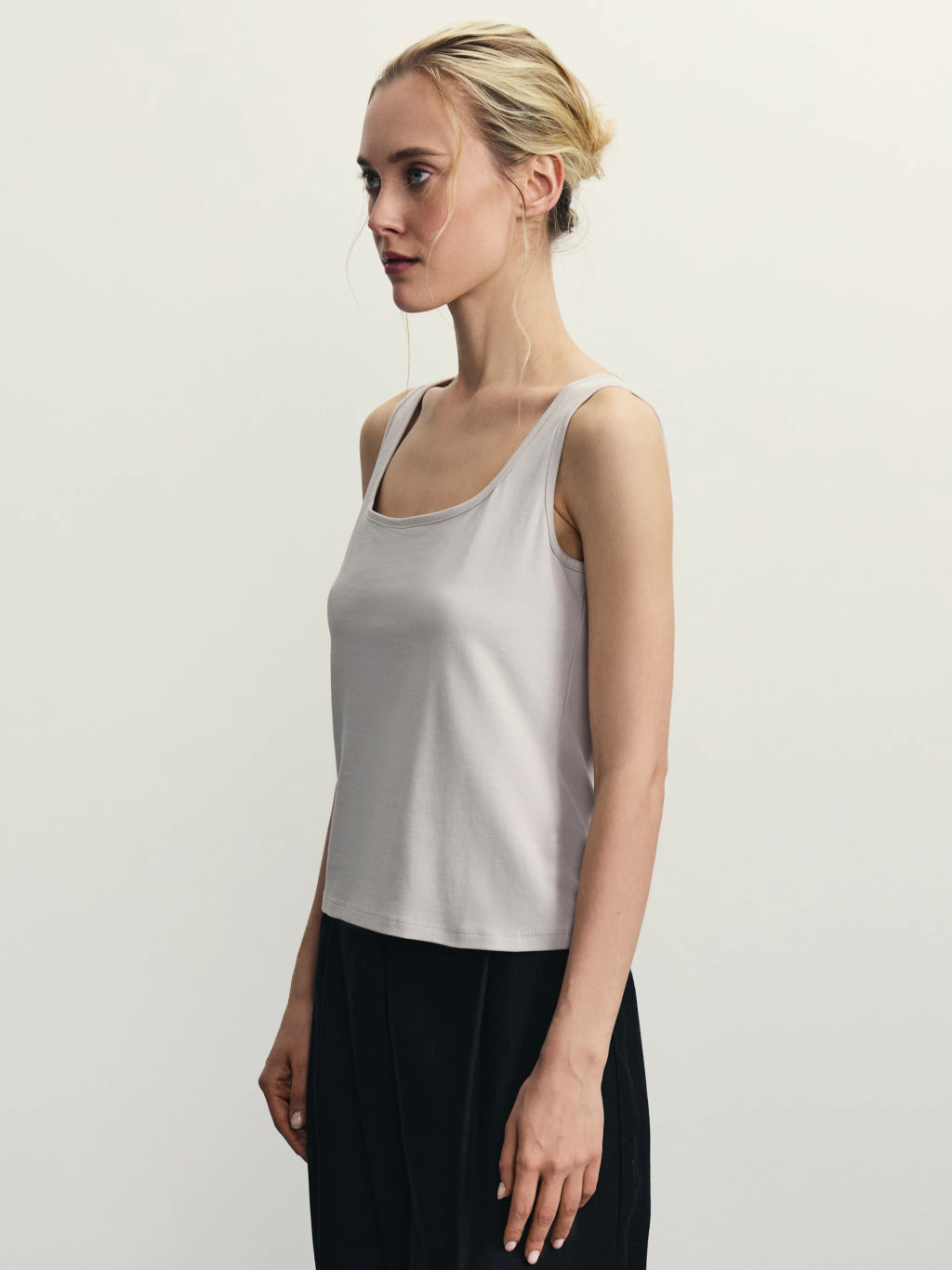 Базовый топ из эластичного хлопка / Zarina  фото 4