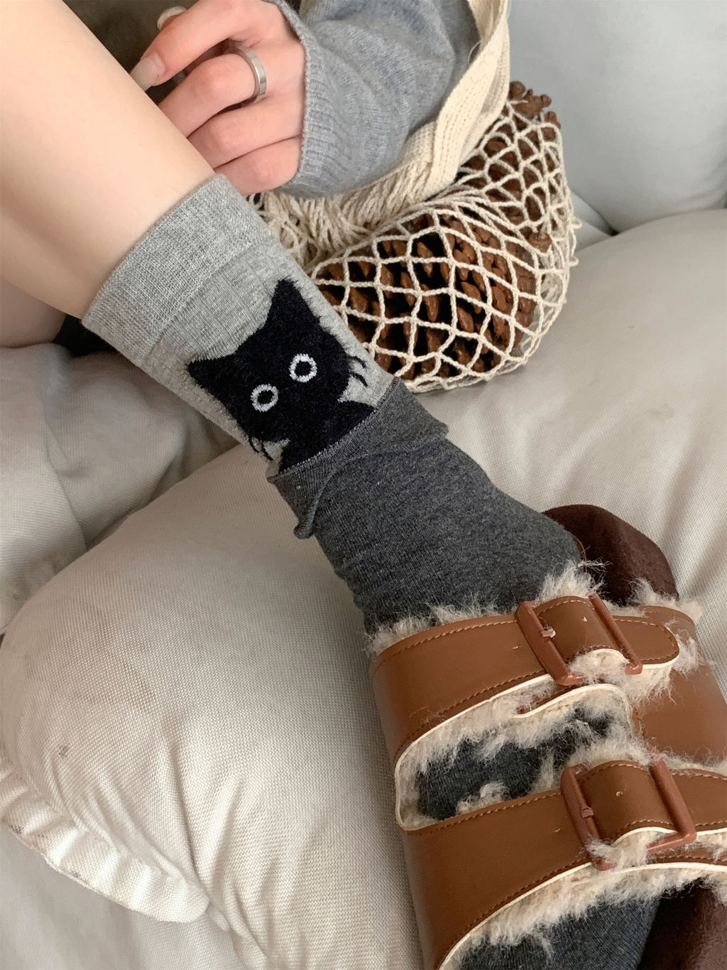 Носки р.35-40 Cats Серые - Krumpy фото 2